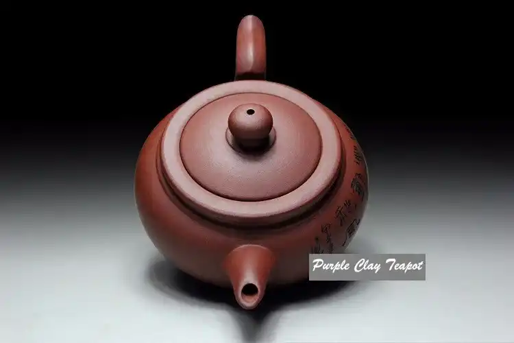 Handmade Chinese ceramic purple clay Kung Fu teapot 400ml with safe packaging for tea ceremony.