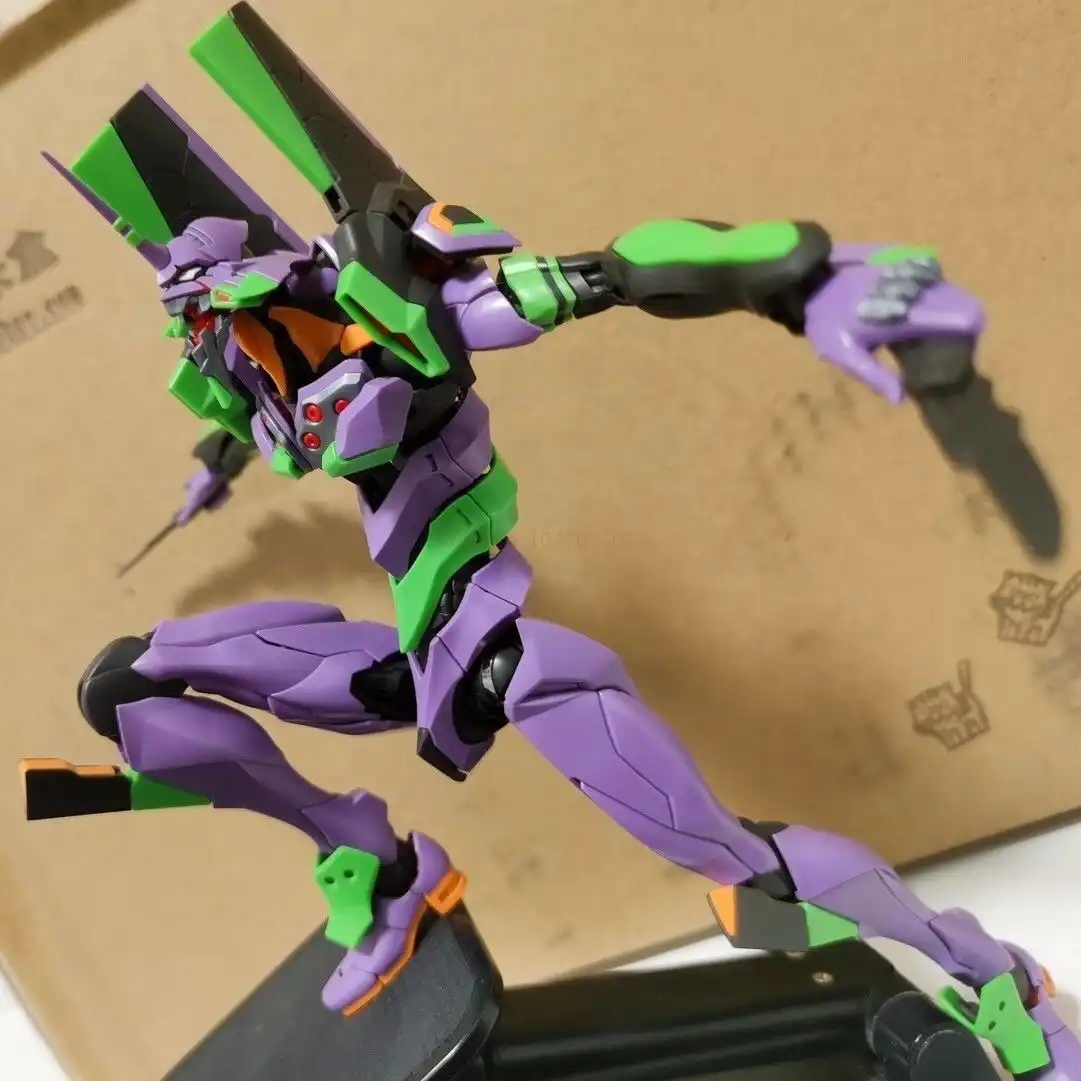 Evangelion 01 model kit, unassembled in original box, top view..