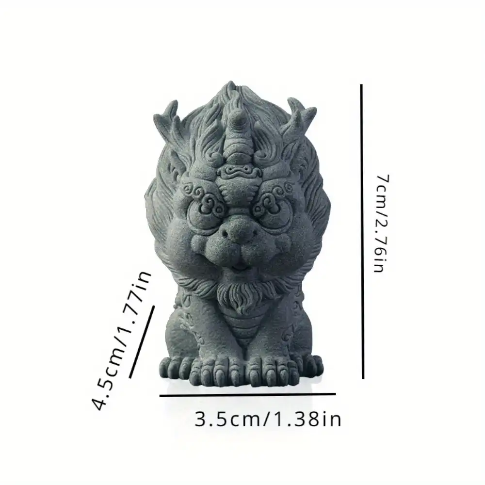 Green stone Qilin figurine in home setting demonstrating versatile decoration potential.