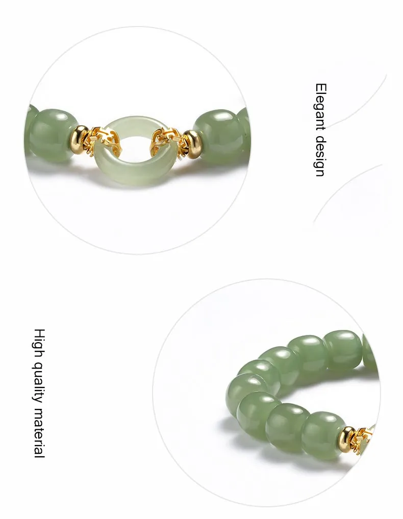 Natural jade stone texture and translucent quality highlighting authentic Hetian jade materials.