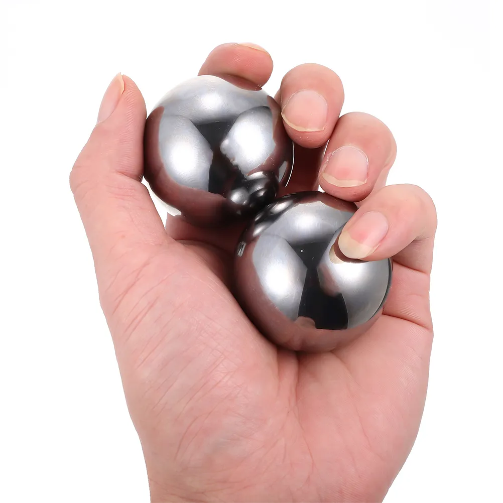 Premium 52mm stainless steel Baoding balls pair for traditional Chinese hand exercise.