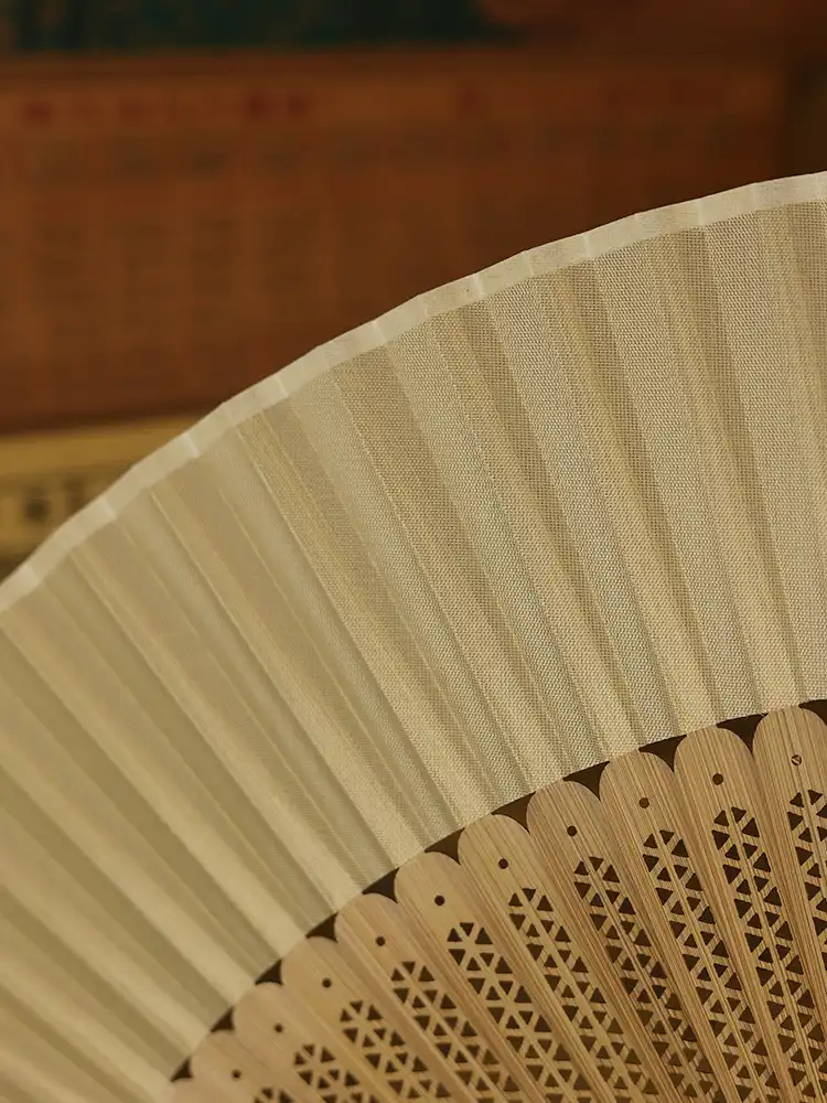 Close-up detail of bamboo ribs construction showcasing quality craftsmanship and durability.