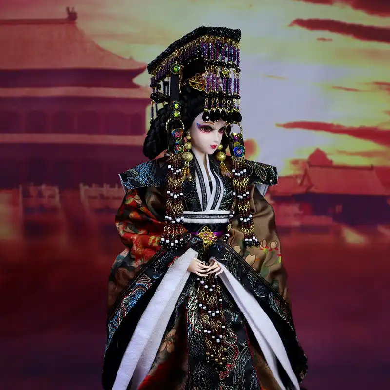 Chinese decoration doll in display pose showing collectible quality and craftsmanship.