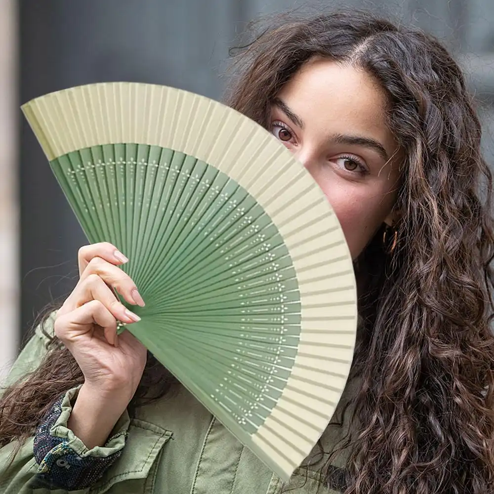 Retro style design elements of Japanese folding fan displaying oriental aesthetic charm.