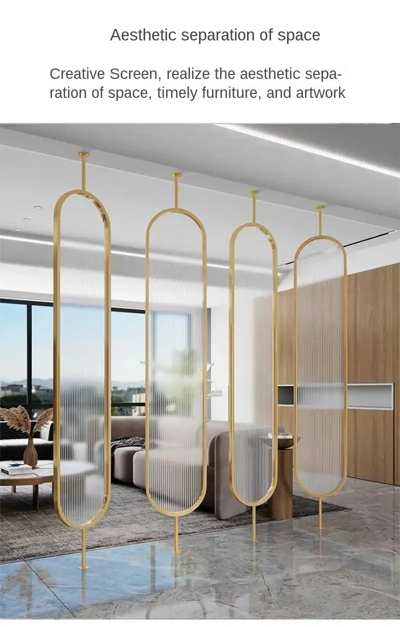 Chinese rotatable partition creating intimate conversation area within larger living space.