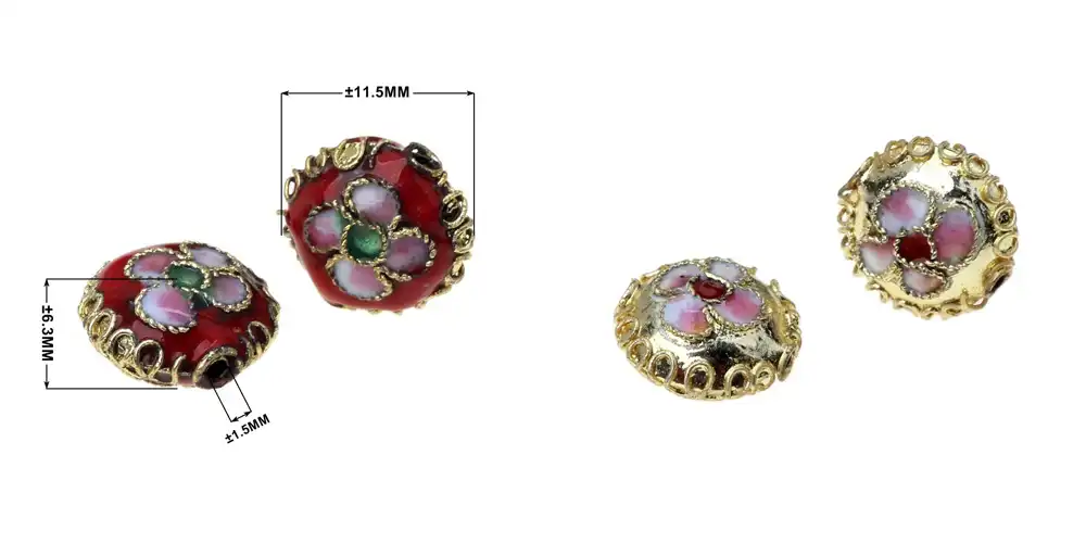 Craft project example showing cloisonne beads integrated into modern jewelry design.