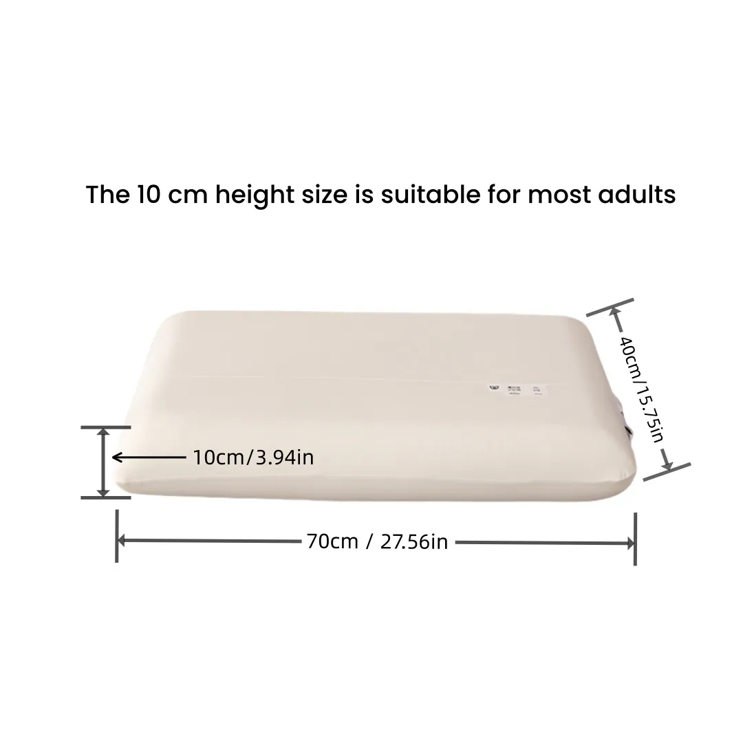 Cross-section view of solid memory foam construction showing whole piece cutting process.