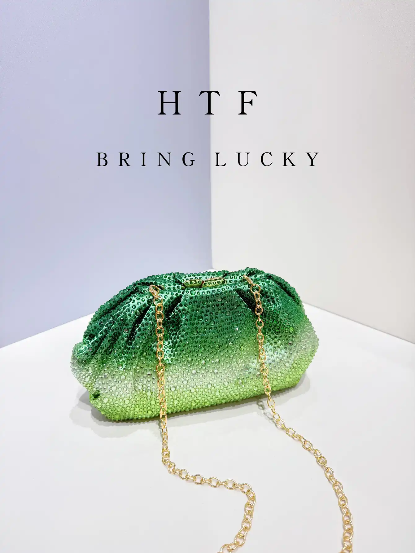 Luxury handbag flat lay displaying dimensions and sophisticated bucket shape design.