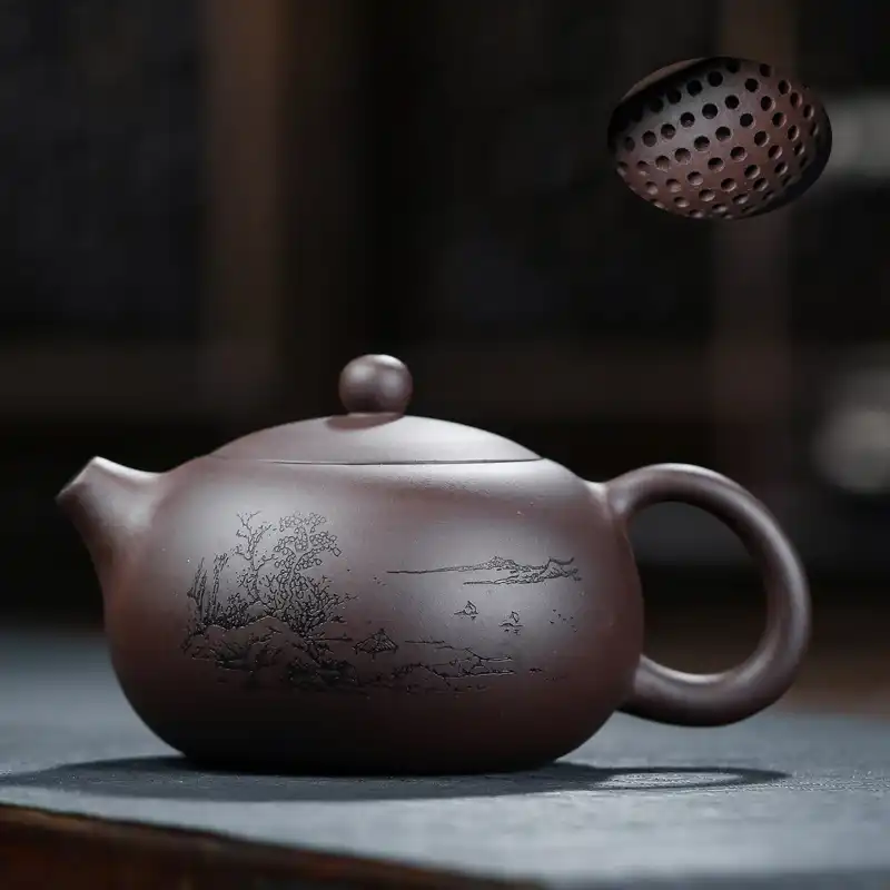 Yixing purple clay teapot gift packaging showing elegant presentation for special occasions.