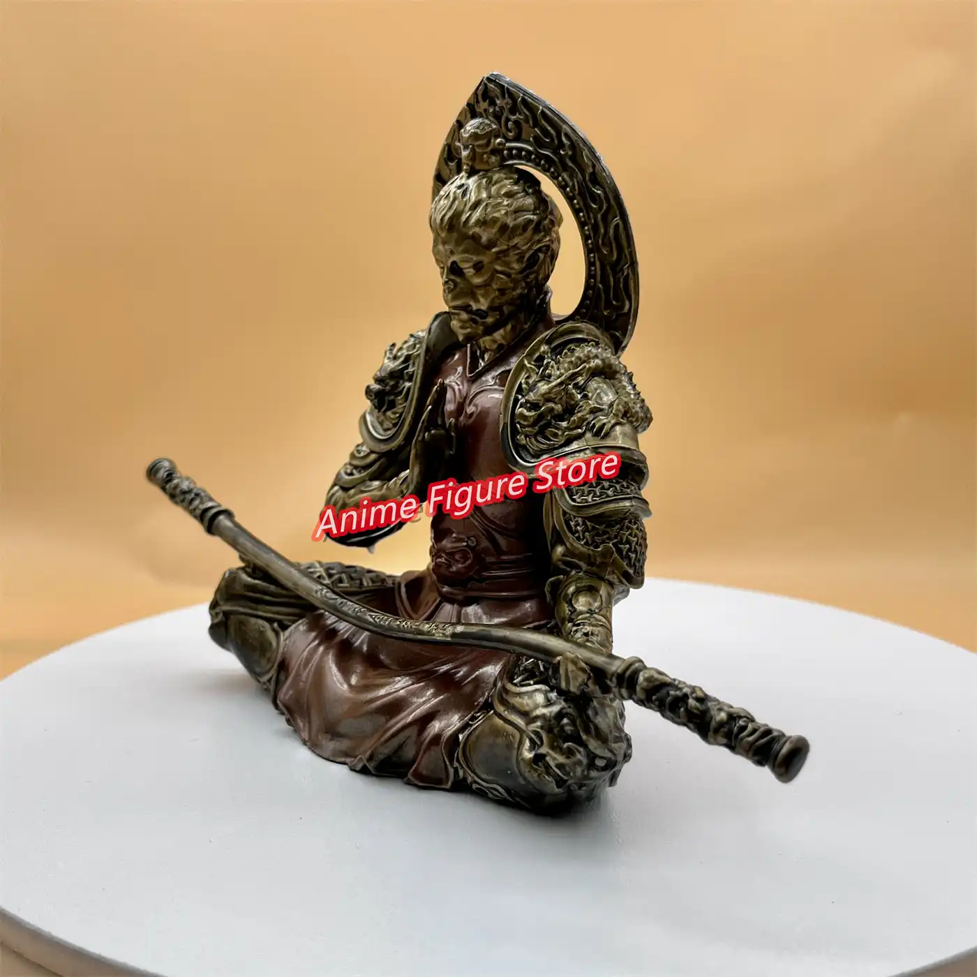 Comparison size reference Black Myth Wukong figure 12cm height scale measurement demonstration.