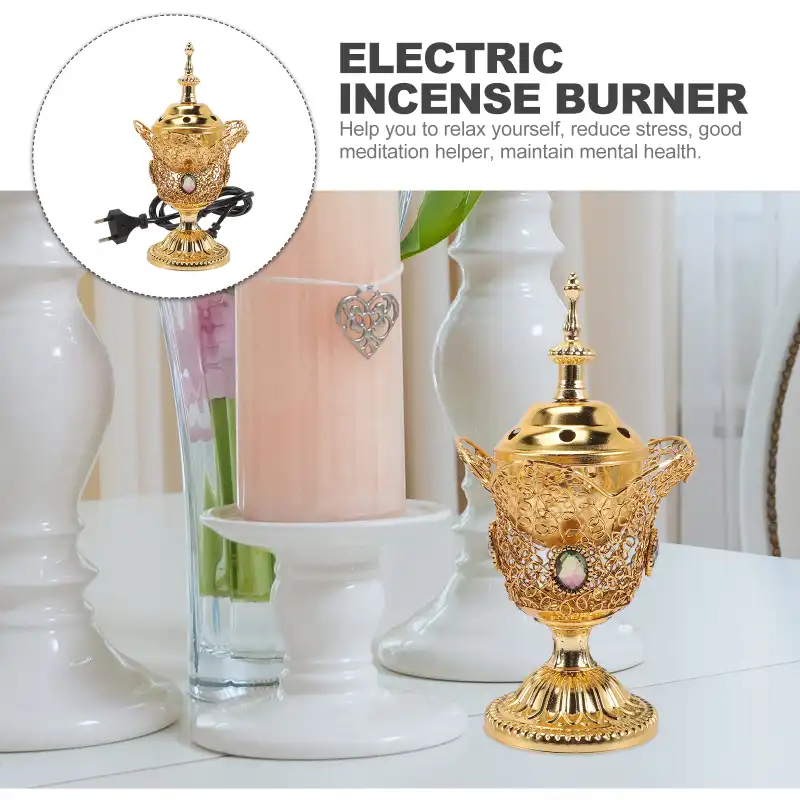 Vintage electric incense holder perfect for yoga studio office bedroom and living room aromatherapy.
