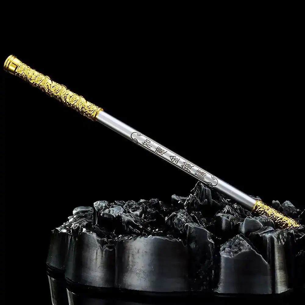 Gift-ready golden cudgel figurine presentation showing perfect collectible for mythology fans.