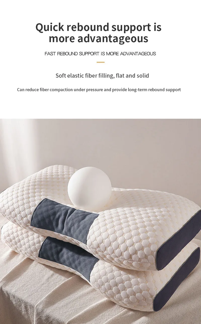 Happy customer testimonial image showing satisfied user with cervical pillow for neck pain.