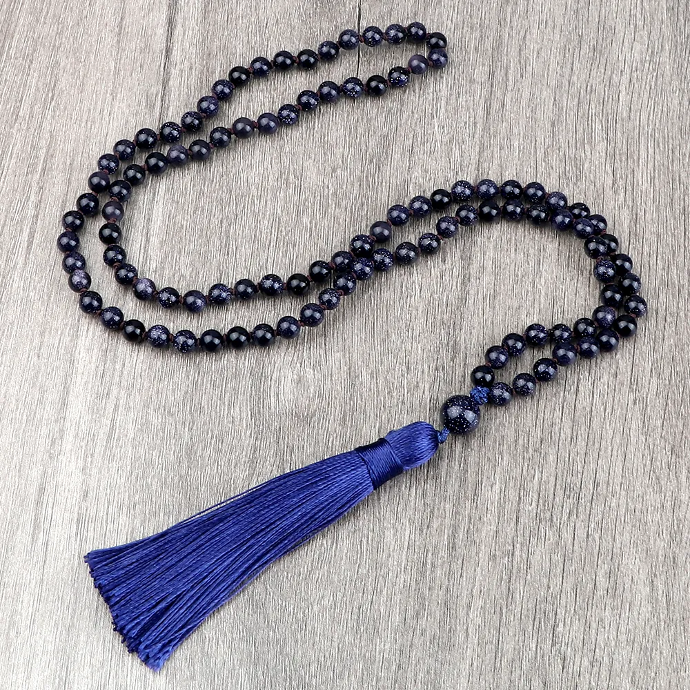 108 green onyx prayer beads arranged in traditional mala circle formation pattern.